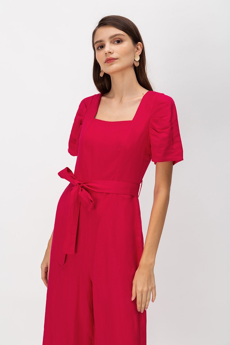 SHERRY PUFF SLEEVE JUMPSUIT