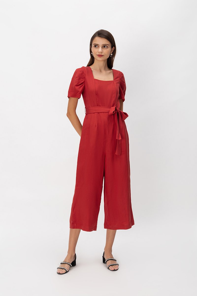 SHERRY PUFF SLEEVE JUMPSUIT