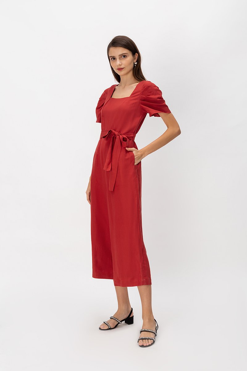 SHERRY PUFF SLEEVE JUMPSUIT