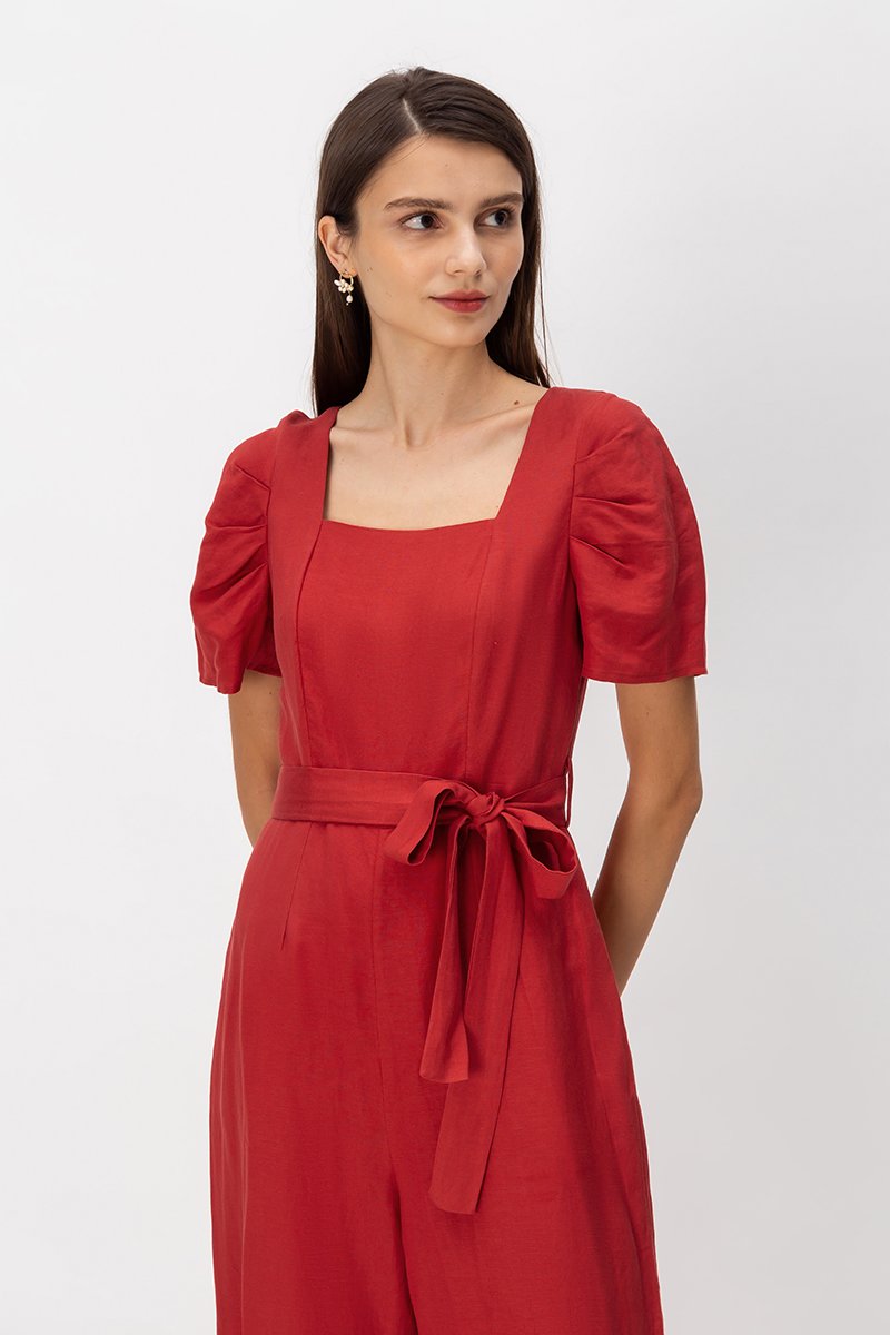 SHERRY PUFF SLEEVE JUMPSUIT