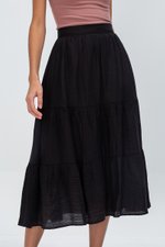 SANDY TIERED MIDI SKIRT