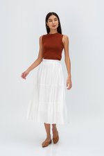 SANDY TIERED MIDI SKIRT