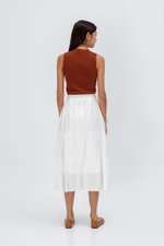 SANDY TIERED MIDI SKIRT