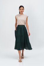 SANDY TIERED MIDI SKIRT
