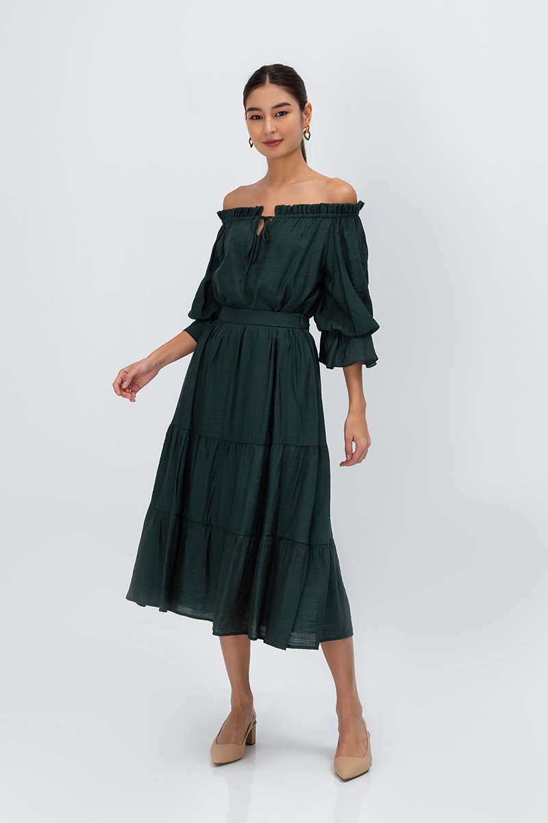 RUBY OFFSHOULDER BALLOON SLEEVE TOP