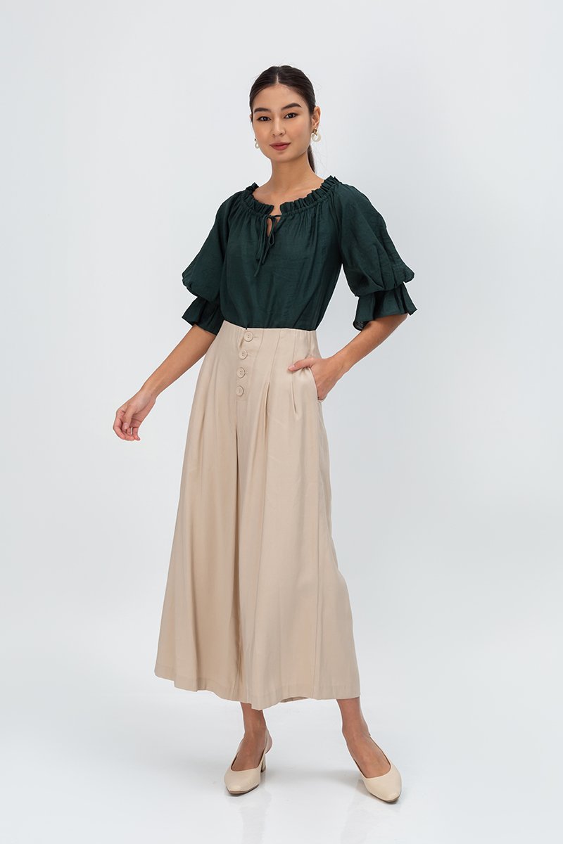 RUBY OFFSHOULDER BALLOON SLEEVE TOP