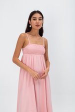 CECILIA SMOCKED MAXI DRESS