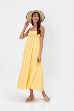 CECILIA SMOCKED MAXI DRESS