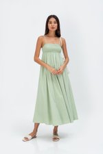 CECILIA SMOCKED MAXI DRESS