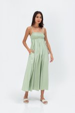 CECILIA SMOCKED MAXI DRESS