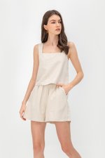 KENZIE LINEN ELASTIC SHORTS