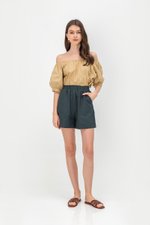 KENZIE LINEN ELASTIC SHORTS