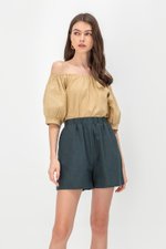 KENZIE LINEN ELASTIC SHORTS