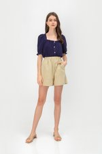KENZIE LINEN ELASTIC SHORTS