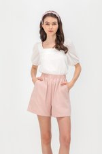 KENZIE LINEN ELASTIC SHORTS