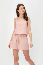 KENZIE LINEN ELASTIC SHORTS