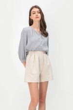KENZIE LINEN ELASTIC SHORTS