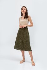 EVERLY POLKADOT BUTTONDOWN SKIRT