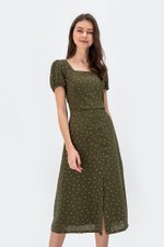 EVERLY POLKADOT BUTTONDOWN SKIRT