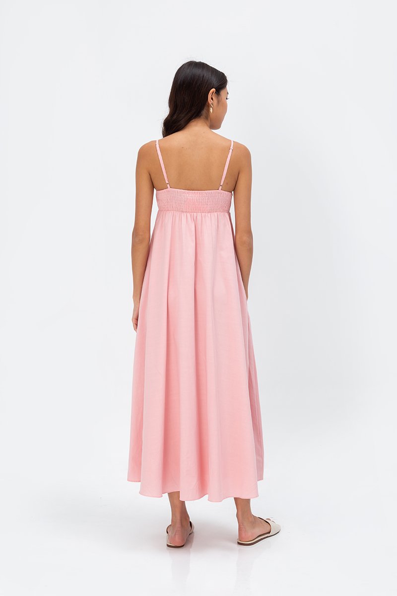 CECILIA SMOCKED MAXI DRESS