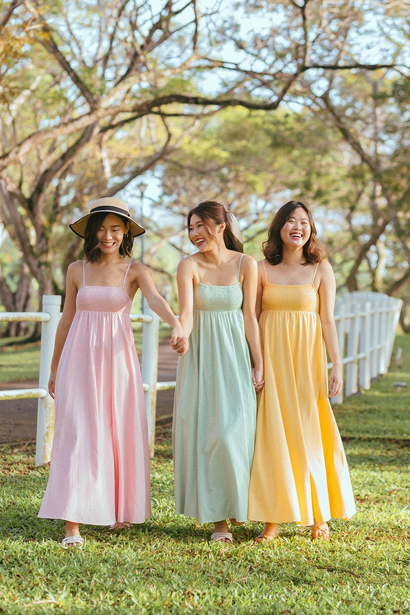 CECILIA SMOCKED MAXI DRESS