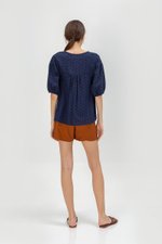 MILA EYELET PUFF SLEEVE TOP