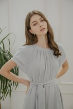 DECLAN LAYERED SLEEVE JUMPSUIT W SASH