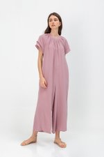 DECLAN LAYERED SLEEVE JUMPSUIT W SASH