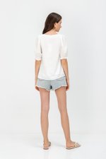 KORA SQUARENECK PUFF SLEEVE TOP