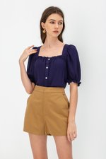 KORA SQUARENECK PUFF SLEEVE TOP