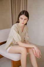 MILA EYELET PUFF SLEEVE TOP