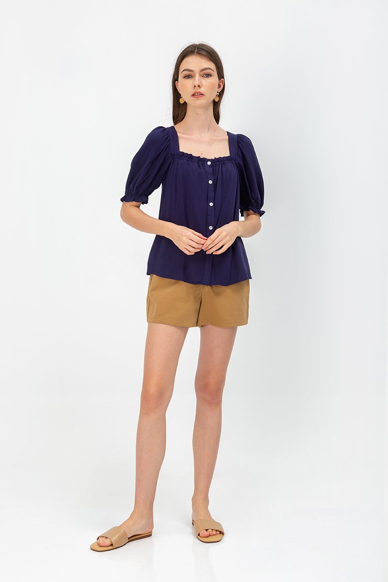 KORA SQUARENECK PUFF SLEEVE TOP