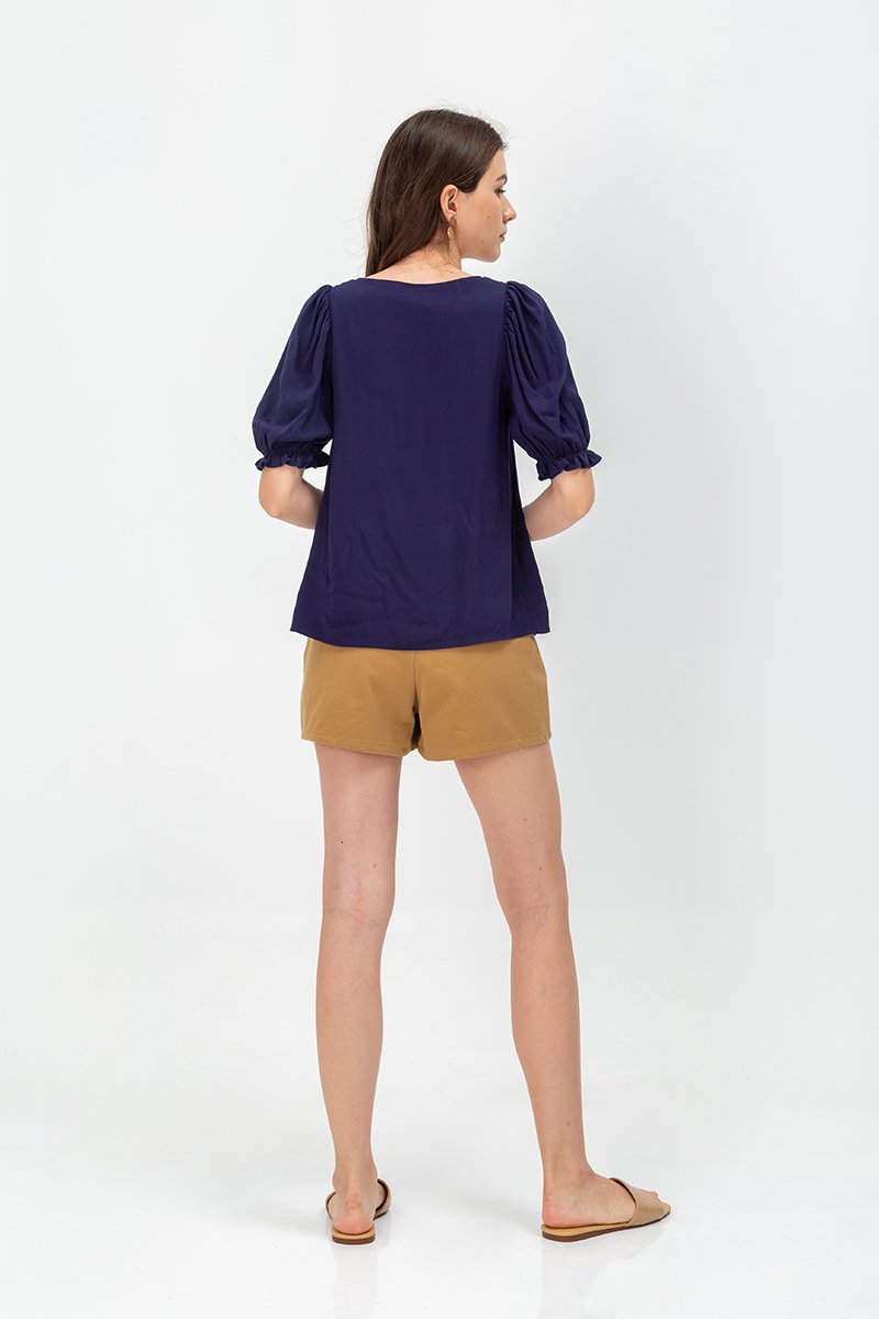 KORA SQUARENECK PUFF SLEEVE TOP
