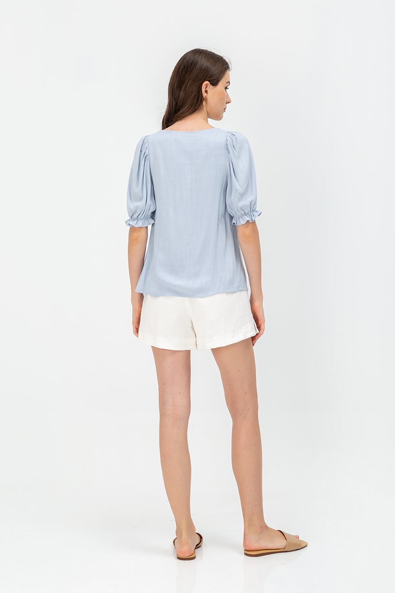 KORA SQUARENECK PUFF SLEEVE TOP