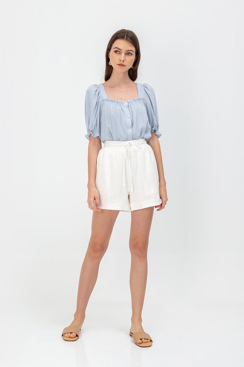 KORA SQUARENECK PUFF SLEEVE TOP