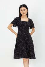 CARRIS POLKADOT FIT & FLARE DRESS CARRIS POLKADOT FIT & FLARE DRESS