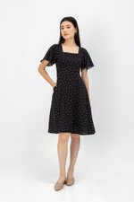 CARRIS POLKADOT FIT & FLARE DRESS CARRIS POLKADOT FIT & FLARE DRESS
