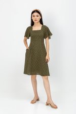 CARRIS POLKADOT FIT & FLARE DRESS CARRIS POLKADOT FIT & FLARE DRESS