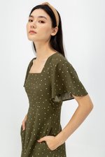 CARRIS POLKADOT FIT & FLARE DRESS CARRIS POLKADOT FIT & FLARE DRESS
