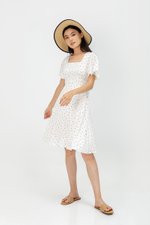 CARRIS POLKADOT FIT & FLARE DRESS CARRIS POLKADOT FIT & FLARE DRESS