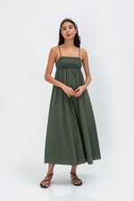 CECILIA SMOCKED MAXI DRESS