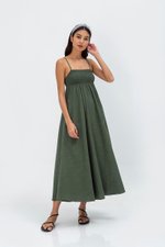 CECILIA SMOCKED MAXI DRESS
