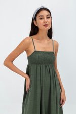CECILIA SMOCKED MAXI DRESS