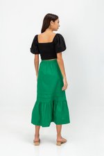 AMALIE PUFFED SLEEVES SMOCKED CROP TOP