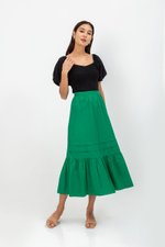 AMALIE PUFFED SLEEVES SMOCKED CROP TOP