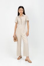 GWEN COLLARED BUTTONDOWN JUMPSUIT