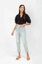 MILA EYELET PUFF SLEEVE TOP