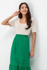 KYRA POPLIN MIDAXI SKIRT