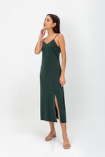 AERA SATIN SLIP MIDI DRESS AERA SATIN SLIP MIDI DRESS
