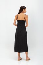 AERA SATIN SLIP MIDI DRESS AERA SATIN SLIP MIDI DRESS